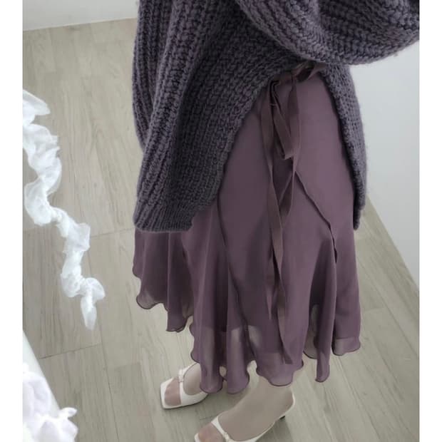 흐프이 쉬폰 스커트