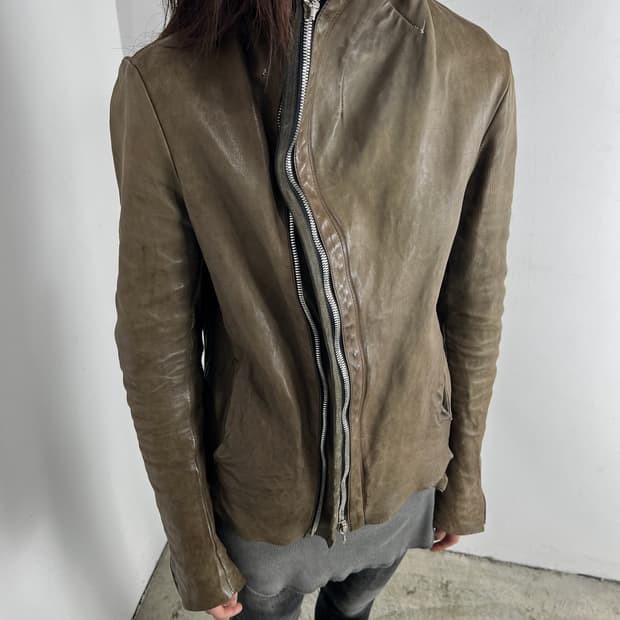 인카네이션 (Incarnation) 바이어스 더블 집업 레더 자켓