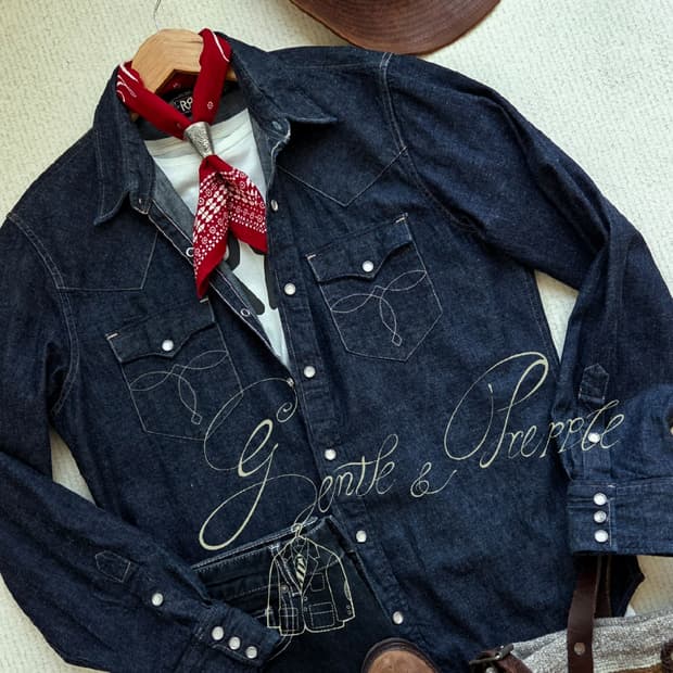 더블알엘 원워시드 린스 웨스턴셔츠