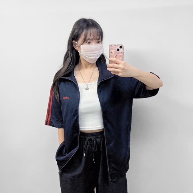 아디다스 베켄바우어 반팔 트랙탑 져지 네이비 레드