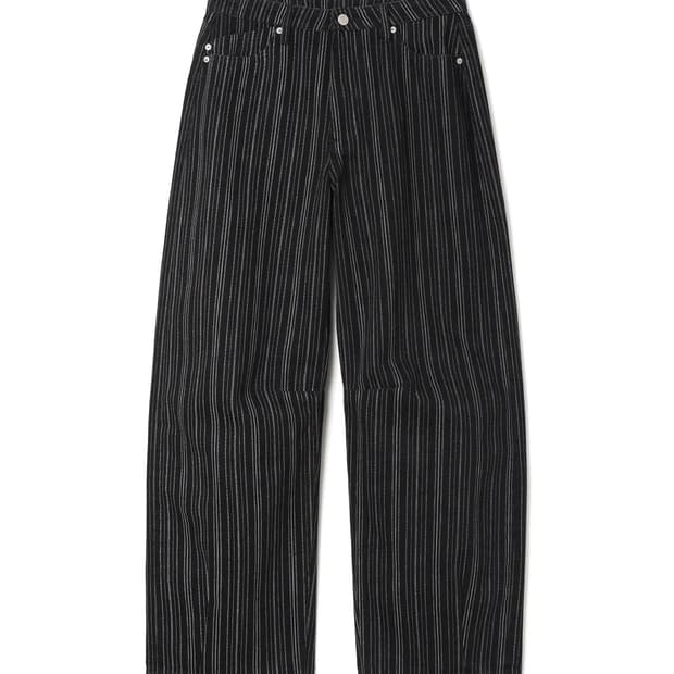 밀로우먼 스트라이프 벌룬 진 M