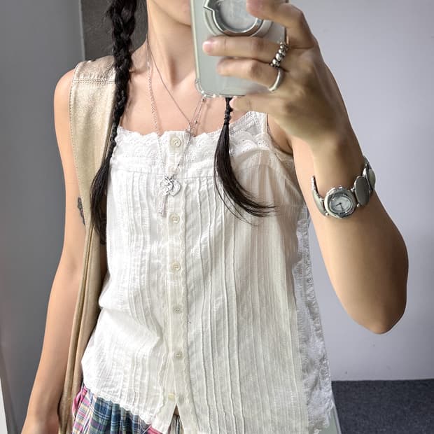 lace strap sleeveless