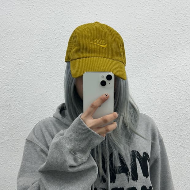 나이키 코듀로이 옐로우 볼캡