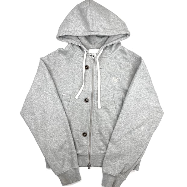 세터 테오 코튼 올 데이 후드 집업 멜란지 그레이