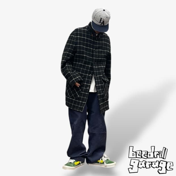 00s 리바이스 레드탭 울 체크 코트