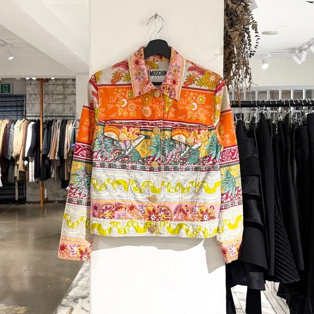모스키노 진스 멀티컬러 플로럴 프린트 자켓