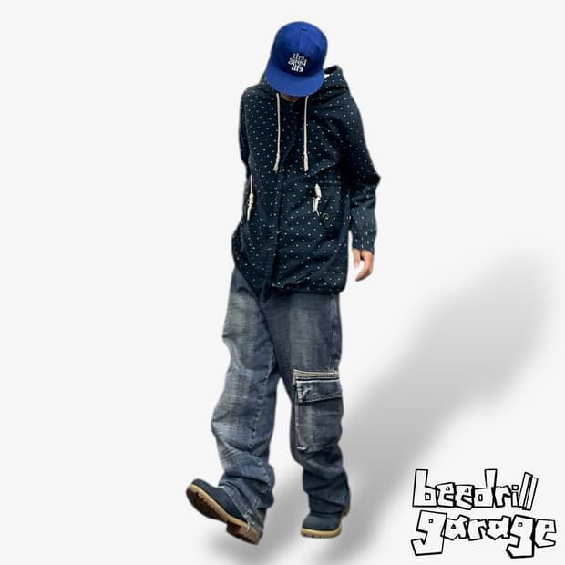 빈티지 도트 후드 자켓