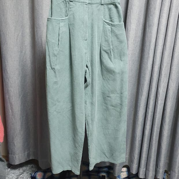 밴딩 코듀로이 민트 팬츠