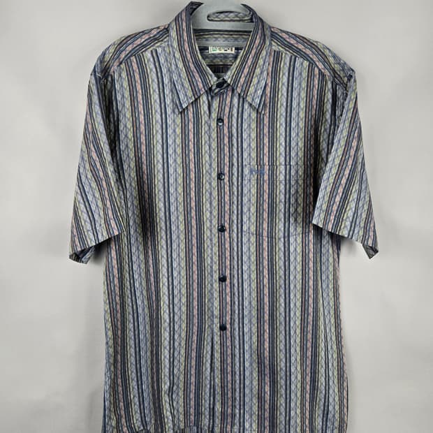 [무료배송]미쏘니 103-180 남성 린넨 마 혼방 반팔 셔츠 빈티지