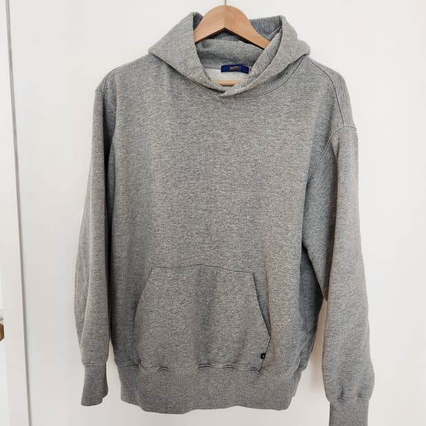 남자 오버핏 후드티 그레이