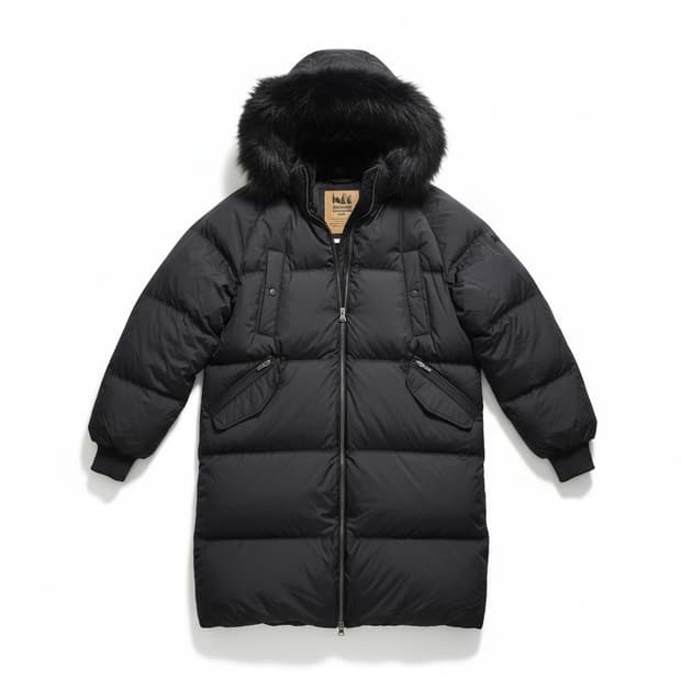 마모트 Marmot클래식 구스 다운 라쿤 후드 네이비