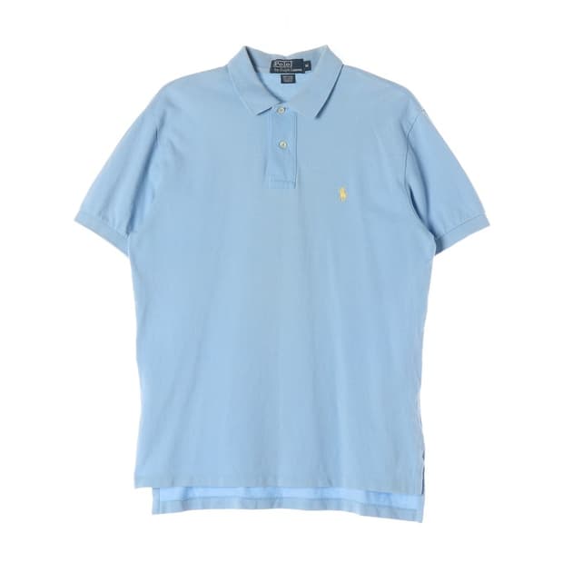 폴로 랄프로렌 스카이 블루 옐로우 포니 반팔 카라티 M