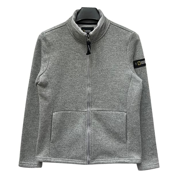 내셔널지오그래픽 플리스 니트 풀집업 S