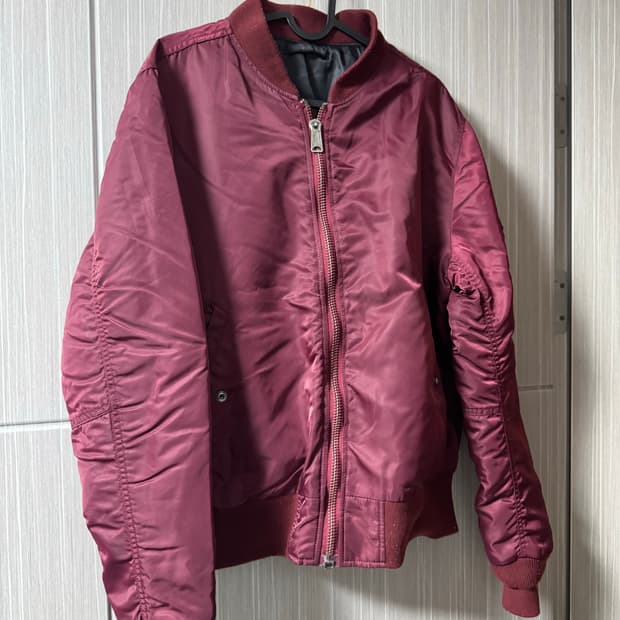 버건디 MA-1 마원 항공점퍼 봄버 자켓