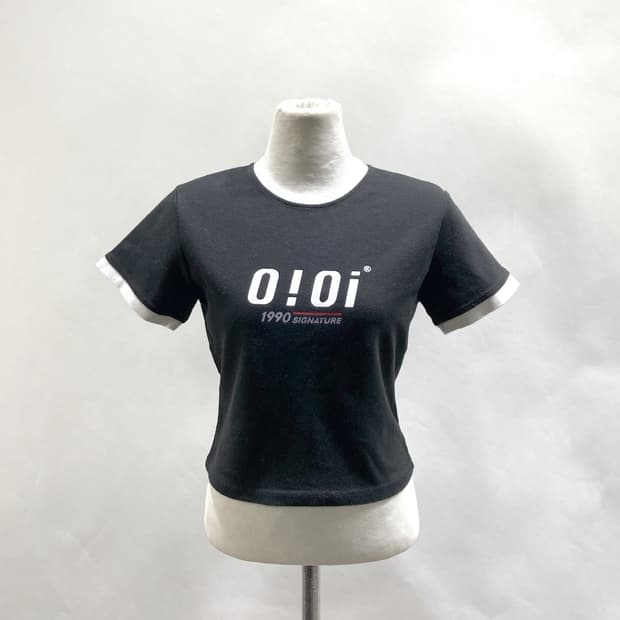 OIOI 여성 크롭반팔 블랙 F 영