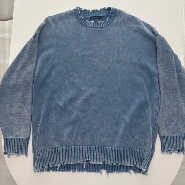 niko and 데미지 워싱 니트 맨투맨