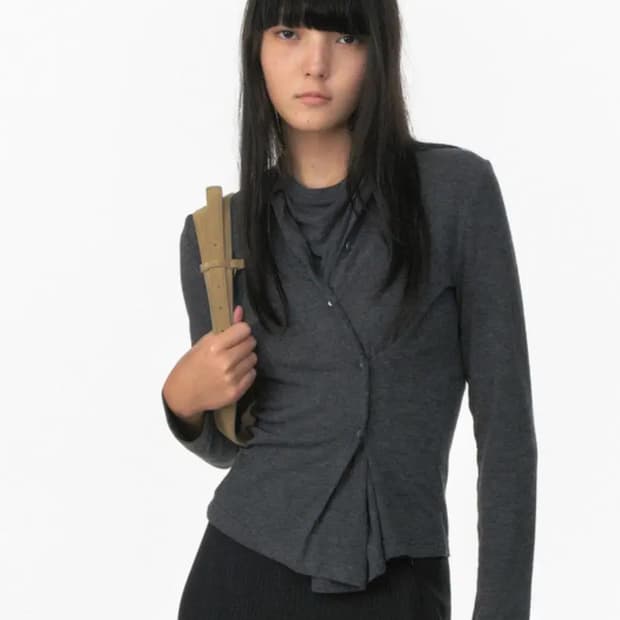 리포스 랩가디건 티셔츠 차콜 M