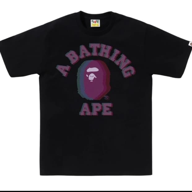 베이프 BAPE 에이프헤드 반팔 블랙 (폴리백 포함)