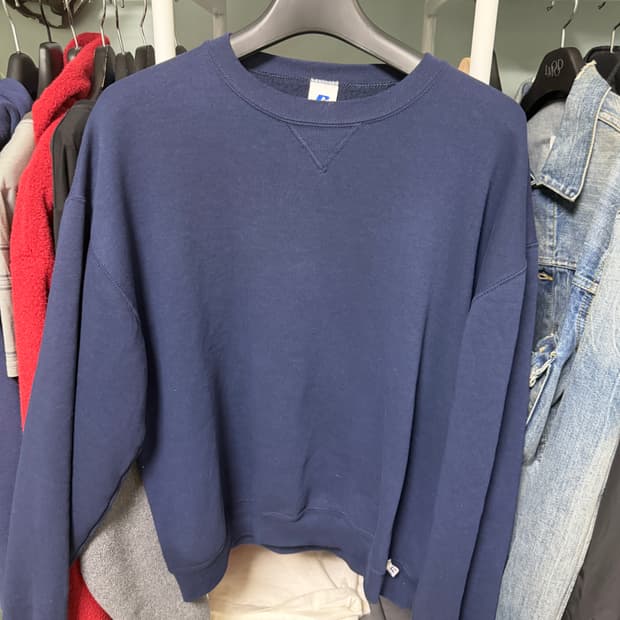 90s 빈티지 러셀 맨투맨 네이비(L)