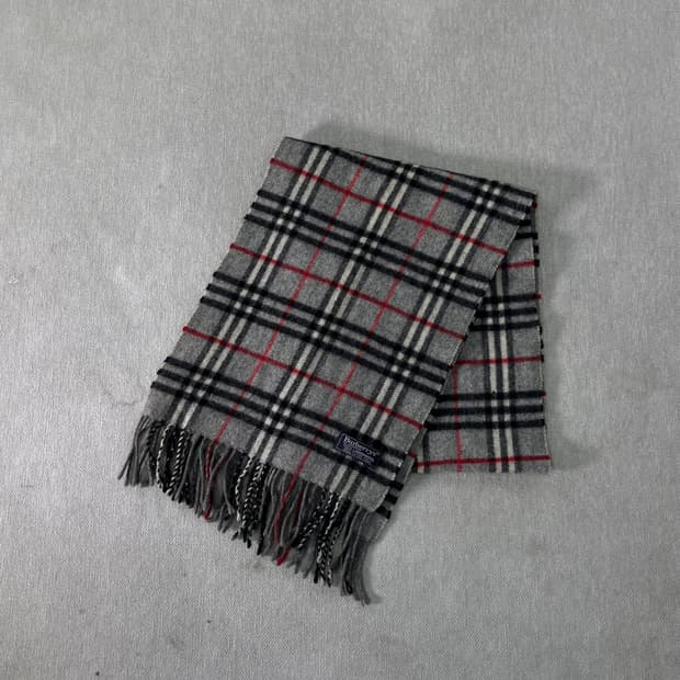 버버리 노바체크 램스울 그레이 머플러