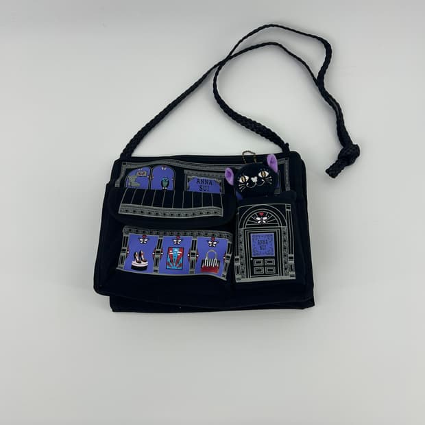 [ANNA SUI] 안나수이 러블리 키치 블랙 캣 크로스백