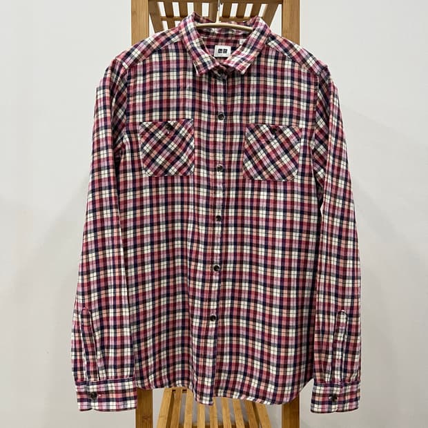 빈티지 uniqlo 여성체크셔츠
