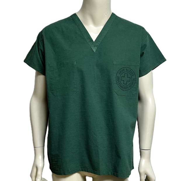 미국 미군 수술복 간호사 브이넥 반팔 티셔츠 (L)