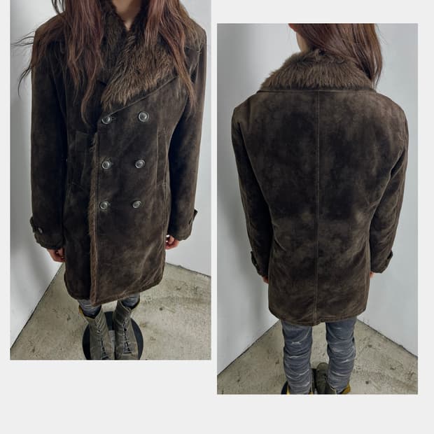 토네이도 마트 (Tornado Mart) 벨루어 퍼 트리밍 코트