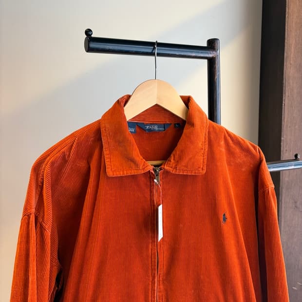 15892 - 폴로 랄프로렌 오렌지 코듀로이 블루종 자켓