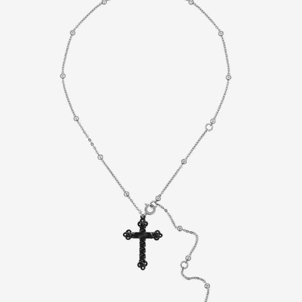 센티멍 목걸이 NO.473 [BLACK] KNOT CROSS NECKLA
