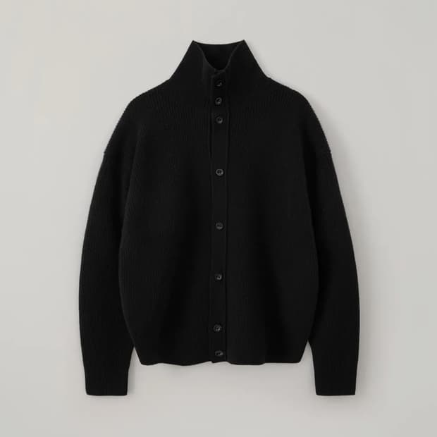 블랭크룸(Blankroom)블랙 캐시미어 니트 가디건