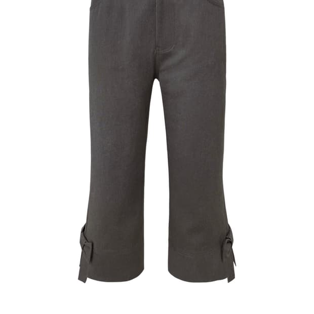 체메씨 보우 카프리 팬츠 차콜 레귤러