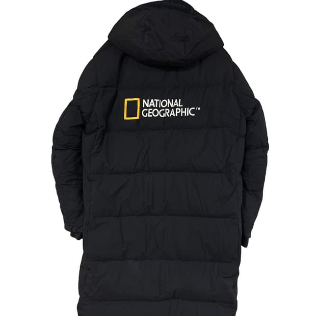 내셔널지오그래픽 블랙 롱패딩