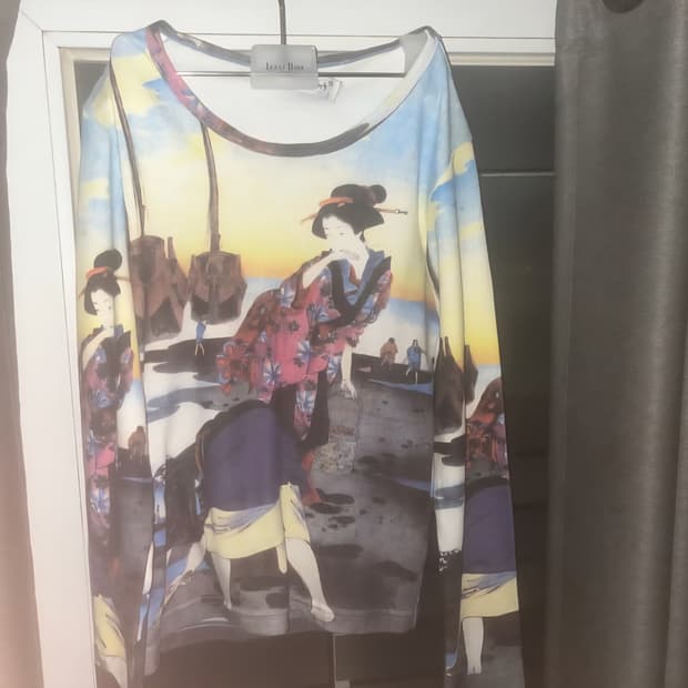 오리엔탈 일본풍 게이샤 롱 슬리브