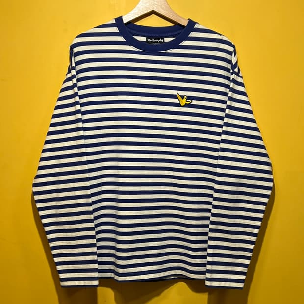 [M] 마크곤잘레스 엔젤 로고 스트라이프 롱슬리브 긴팔 티셔츠 스케이트