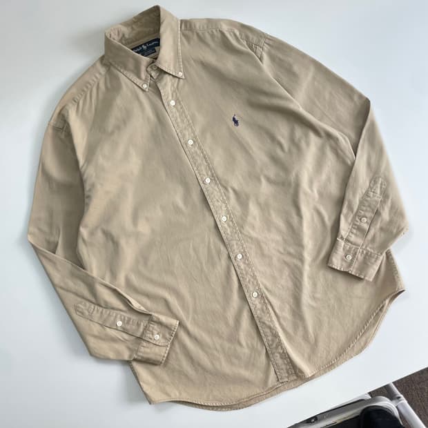 Polo  폴로 랄프로렌 딥 베이지 브레이크 코튼 셔츠