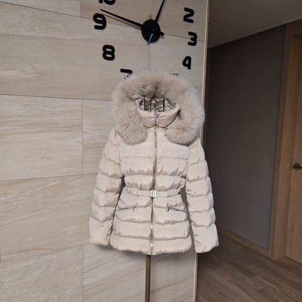 [55] 세련 폭스퍼 밸트 덕다운 패딩