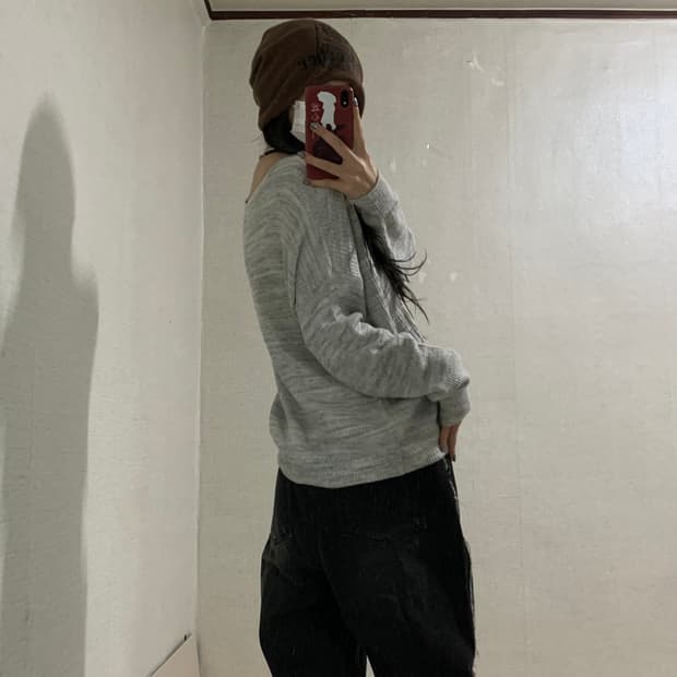 Abercrombie oatmeal gray knit