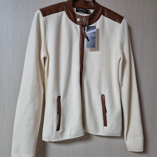 (정품) 폴로 랄프로렌 가죽 집업가디건 라이더가디건 S 블랙라벨