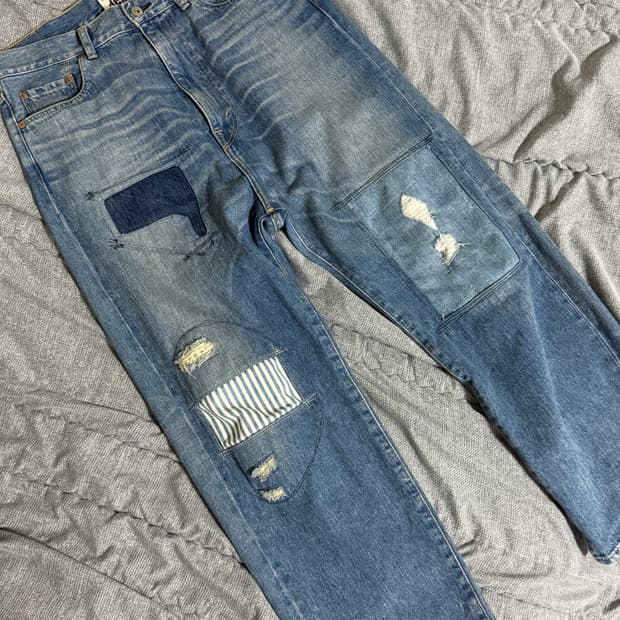 [s] junya watanabe rough patched denim