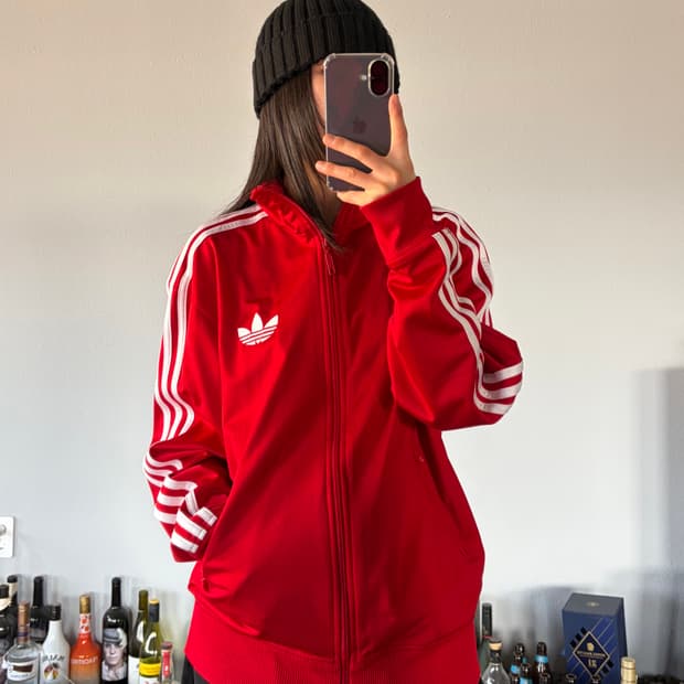 [S-M]아디다스 구형 파이어버드 레드 트랙탑 져지