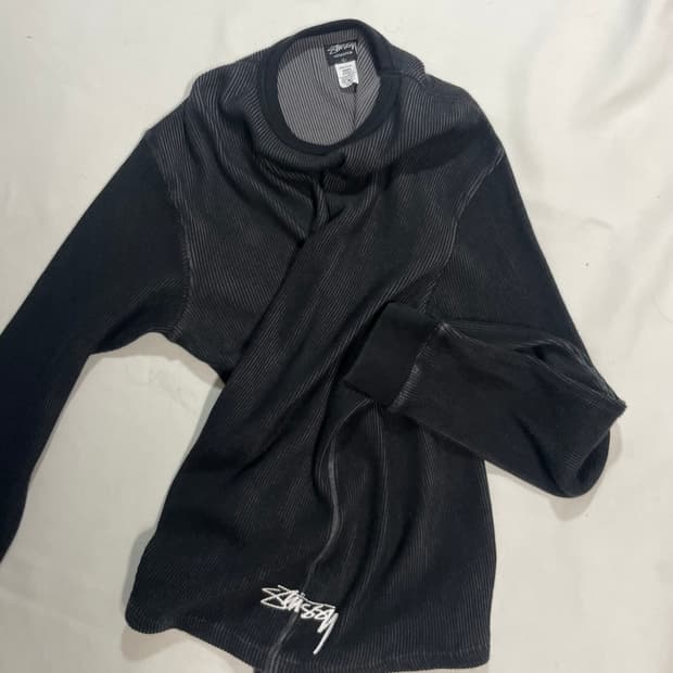 90‘s 올드 스투시 USA made 투톤 써멀 롱슬리브