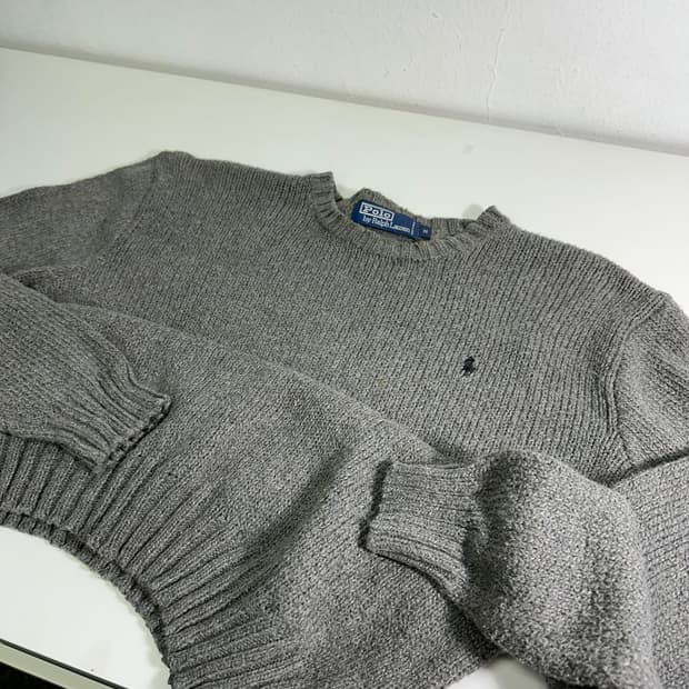 M 폴로 랄프로렌 차콜 면 라운드 니트