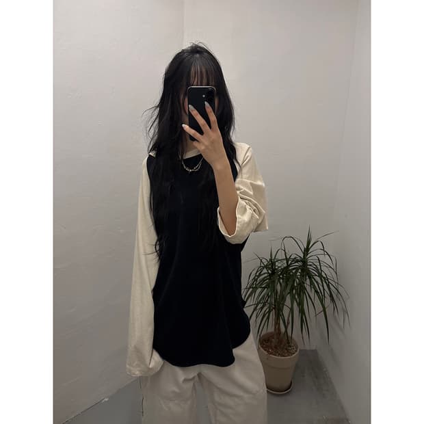 blurhms Co/Silk Nep Baseball Raglan Tee