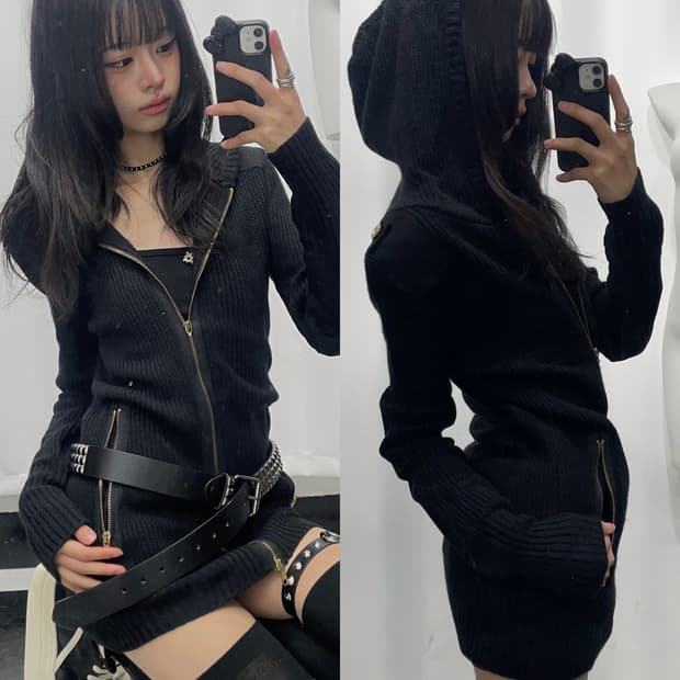 🎸블랙 니트 후디🎸