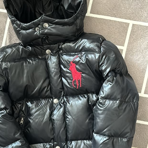 (유일매물)폴로 빅포니 유광 패딩