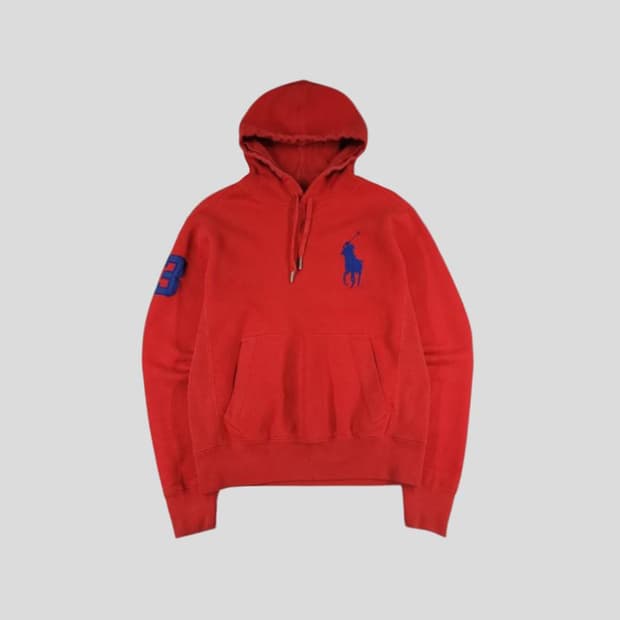 폴로 랄프로렌 빅포니 후드티 레드 xs