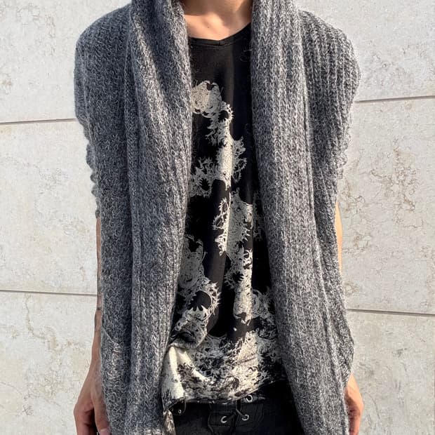 “Vintage”00’s Draped Knit Cardigan