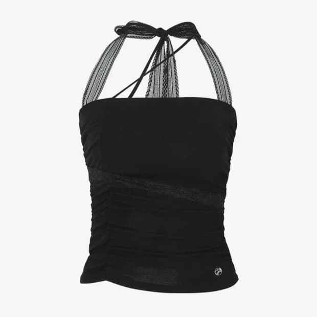 페인오어플레저 엔젤 셔링 탑 블랙