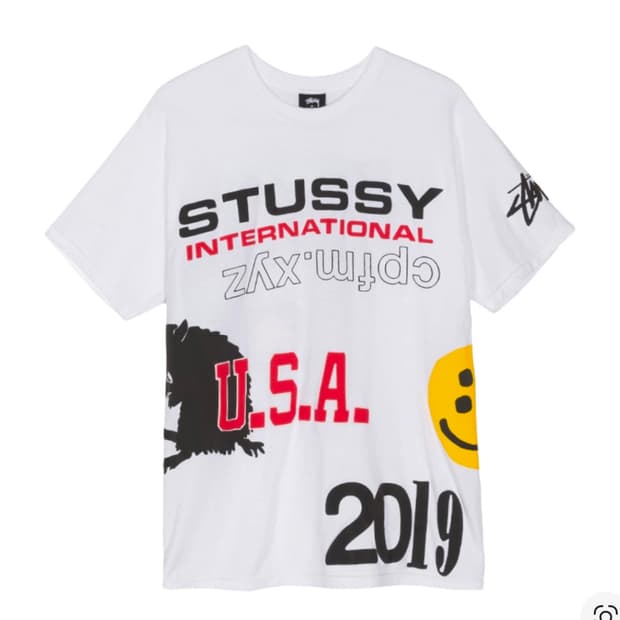 스투시 x CPFM USA 2019 티셔츠 화이트